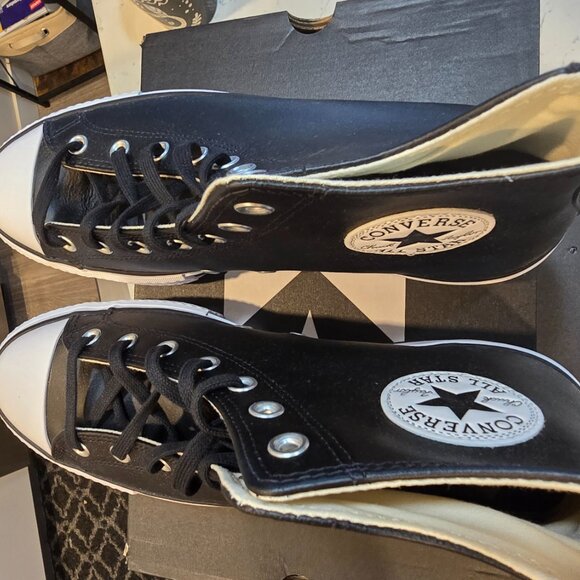 Converse MENS CTAS Lift Platform Leather Hi Size 10 Black/White 561675C CHUCK 70 - Picture 8 of 10
